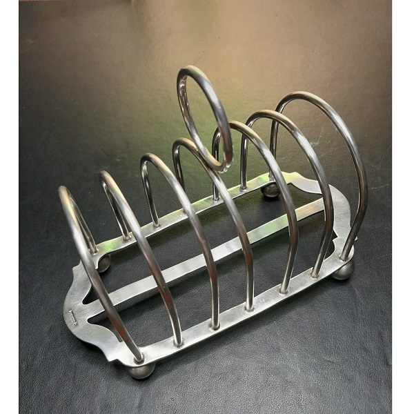 Porte-toasts métal argenté Bruno Wiskemann Rarissime